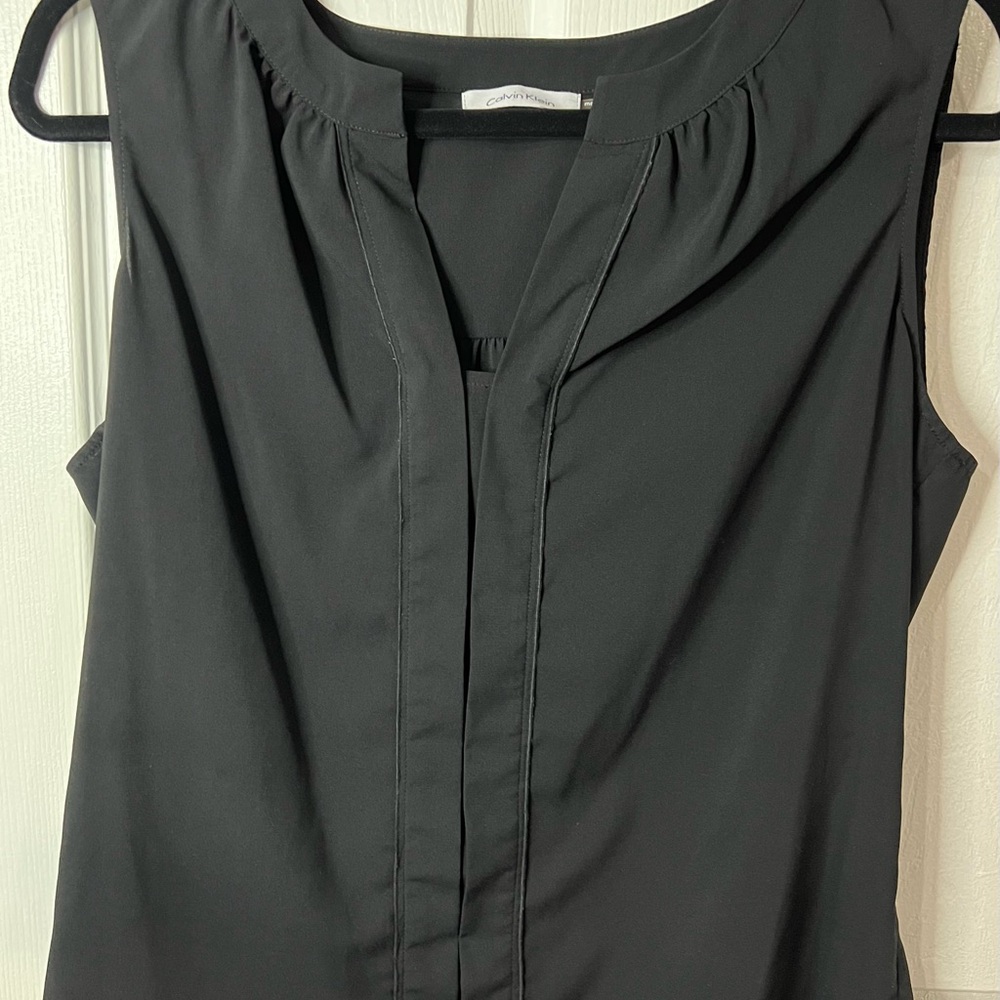 Calvin Klein Women's Black Sleeveless Top